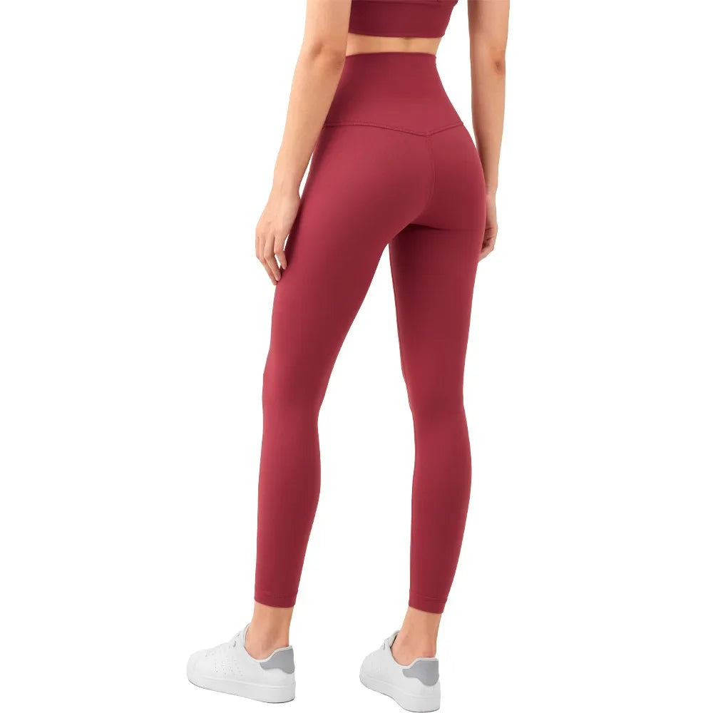 Women's 38 Colors Naked Feeling Yoga Leggings Women Sports Pants Tights Seamless Sport Femme Gym Leggins Workout Fitness Pants ATFH