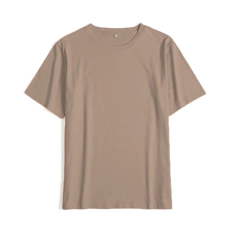 WYWM 100% Cotton Tshirts Women 2024 Summer Harajuku Solid Basic T Shirts Loose Casual O Neck Tees Green Soft Female Tops - ATFH