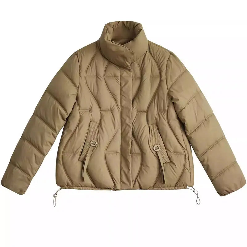 Fashion Large Size Winter Jacket New Down Cotton Coat Women's Short Style Stand Up Collar Loose Casual Outerwear A300 ATFH
