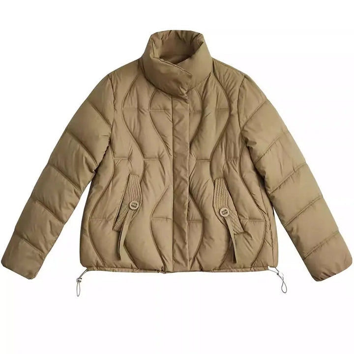 Fashion Large Size Winter Jacket New Down Cotton Coat Women's Short Style Stand Up Collar Loose Casual Outerwear A300 ATFH