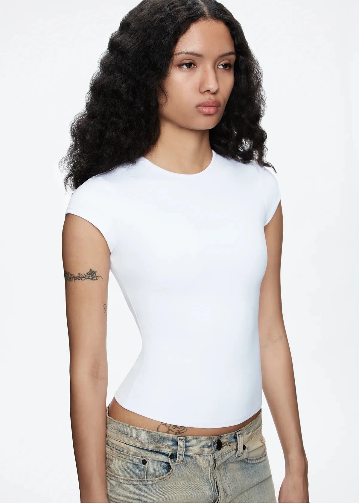 Tank Summer Women's Round-Neck Solid Color T-Shirt, a Baby Tee with a Great Fit, Slimming and Flattering, Made from Very Comfortable Fabric - ATFH