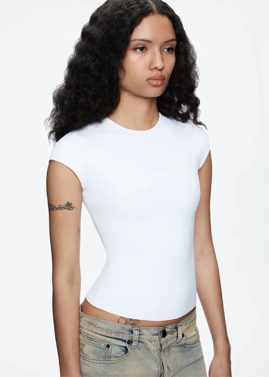 Tank Summer Women's Round-Neck Solid Color T-Shirt, a Baby Tee with a Great Fit, Slimming and Flattering, Made from Very Comfortable Fabric - ATFH