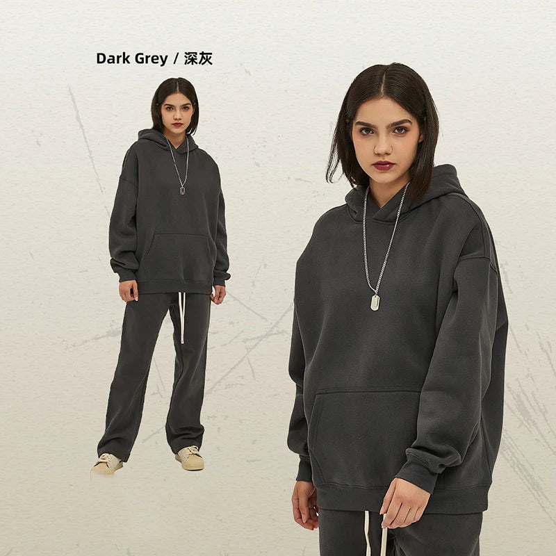 IEFB New Loose Fleece Trendy Hoodies Men Oversize Thickened Hooded Stylish Men's Sweatshirt 2026 Autumn Winter Pullover 9X1304 - ATFH