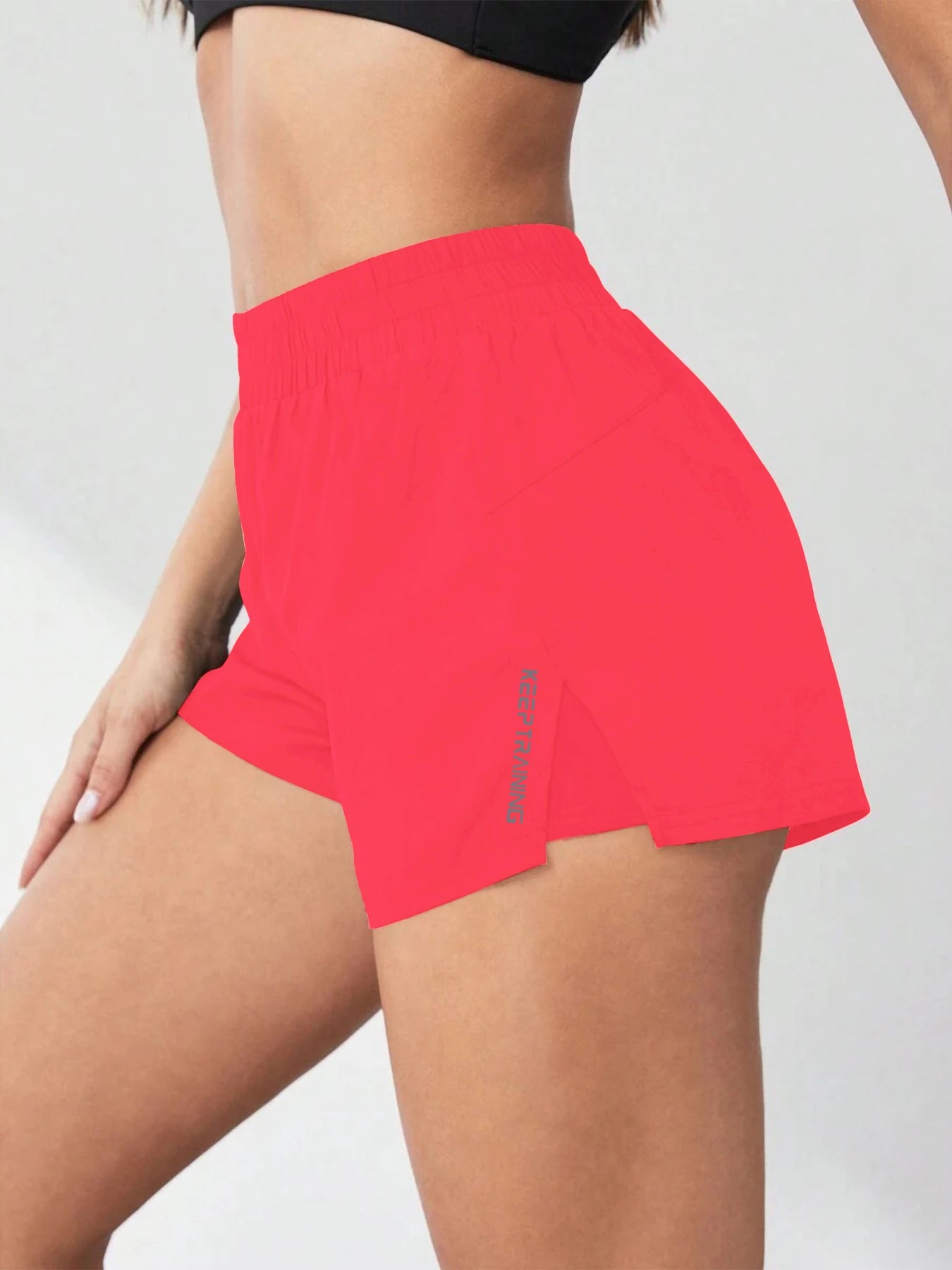 2026 New Style Faux Two-Piece Anti-Exposure Yoga Shorts Sports Shorts Running Fitness Tennis Casual Basic Sports Pants Women's Tahsi Fashion House