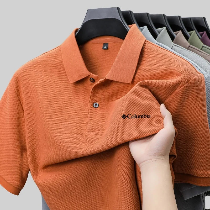100% pure cotton exquisite brand letter embroidery design breathable POLO shirt summer men's sports style comfortable casual top
