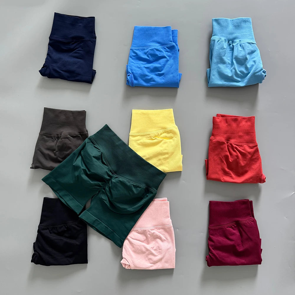SWEAT UNDFYNE Shorts 4.5" Women Fitness Sports Biker Shorts Low Ribbed Band Gym Workout Scrunch Butt Yoga Seamless Leggings