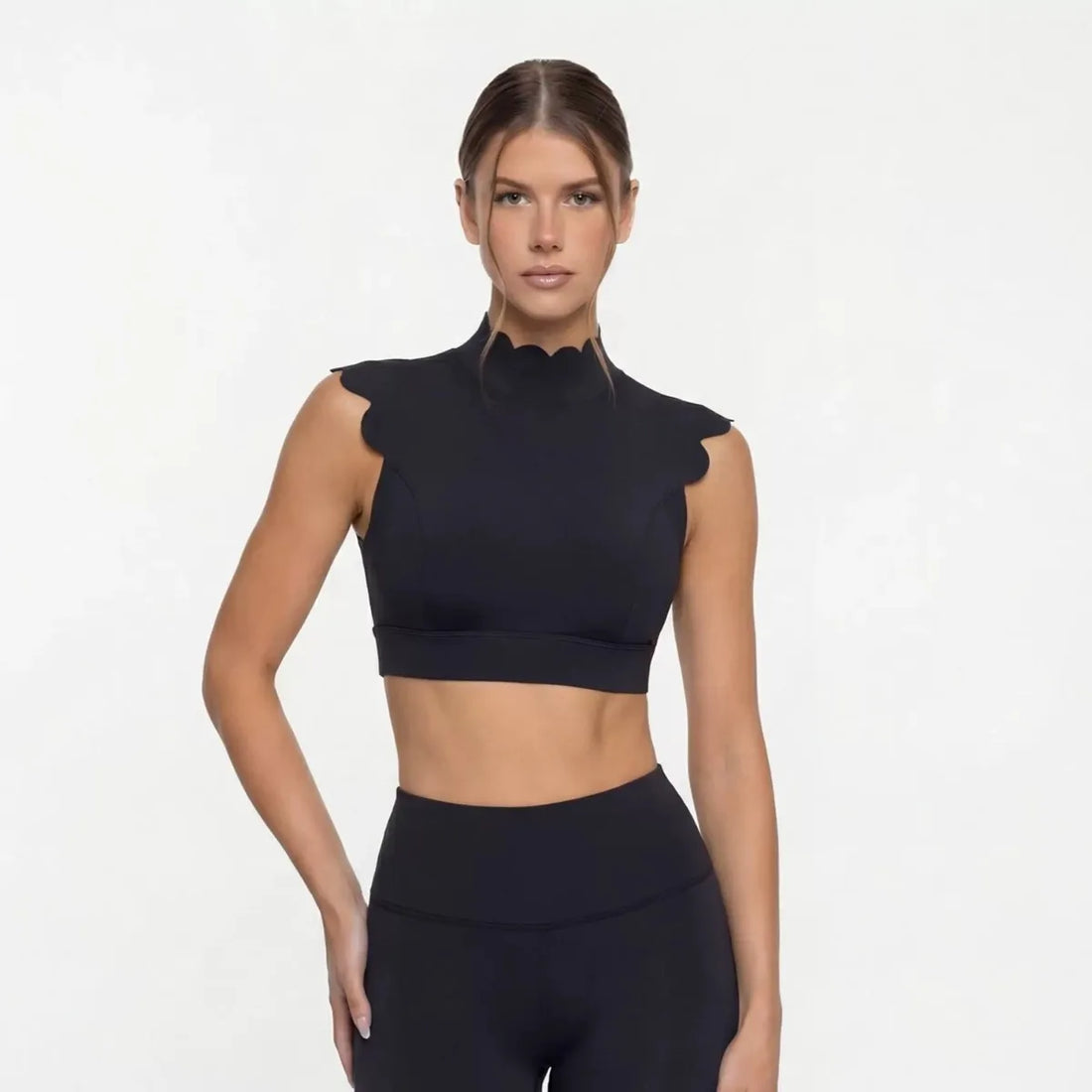 Backless Hollow-out Waistcoat Yoga Clothes High Waist Leggings Bras For Women Slimming Fit Running Workout Fitness Sportswear - ATFH