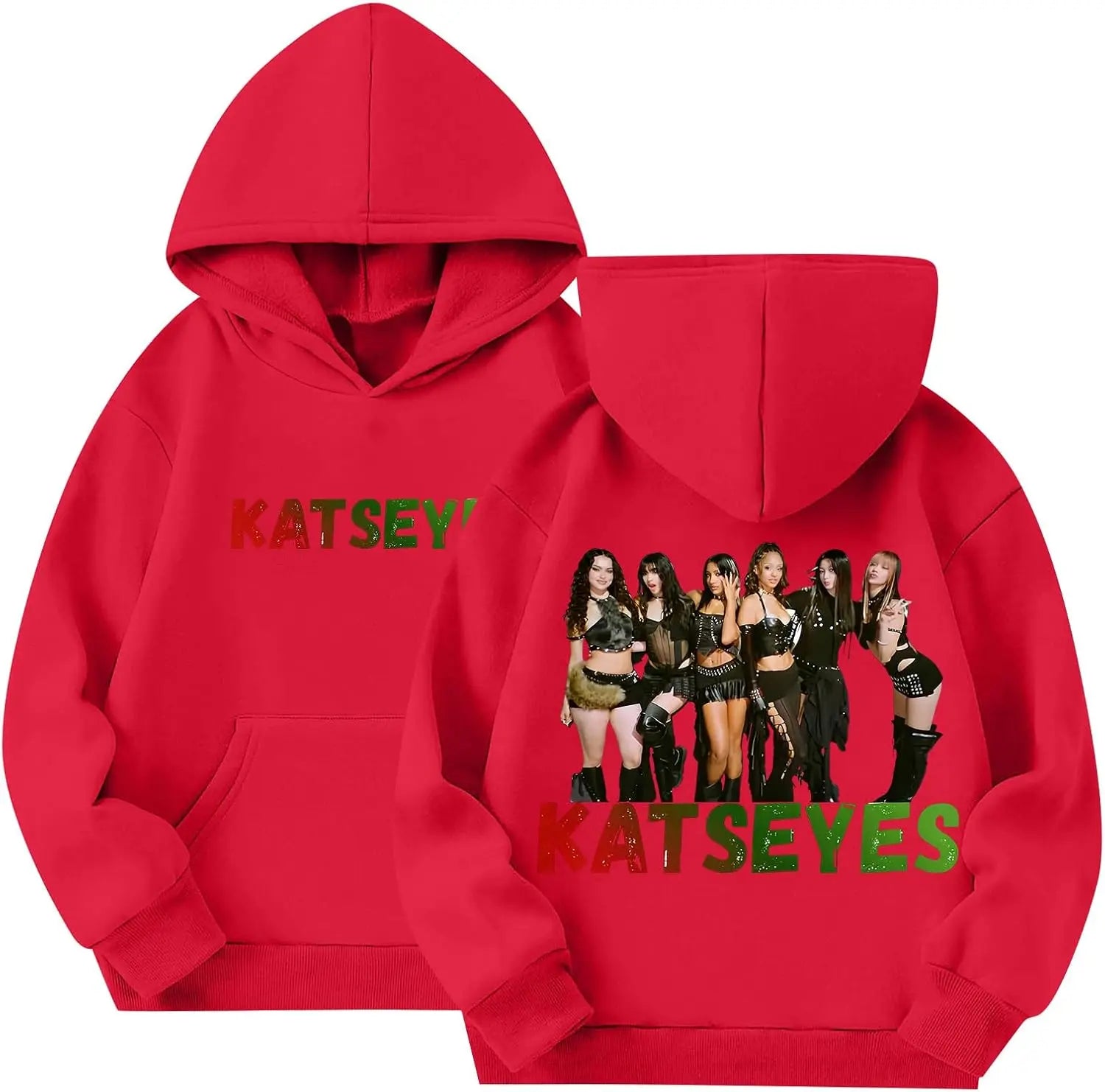 Kids Katseye Hoodies for Girls Katseye Merch Graphic Sweatshirts Long Sleeve Hoodie