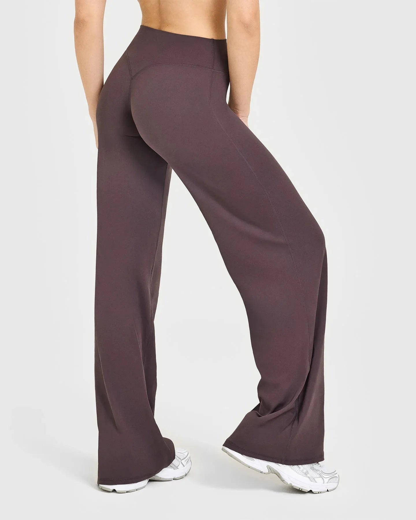 VEQKING Soft Active Women Yoga Pants Strait-leg Yoga Pilates Trousers Naked Feel Gym Fitness Peach Hip Outfits Loose Fit Bottoms ATFH