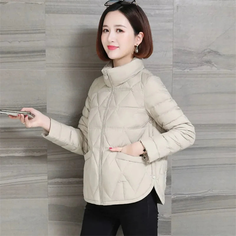 2026 New Down And Cotton Jacket Women Lightweight Short, Fashionable Casual Winter Jacket Female Loose Korean Thick Cotton Coat