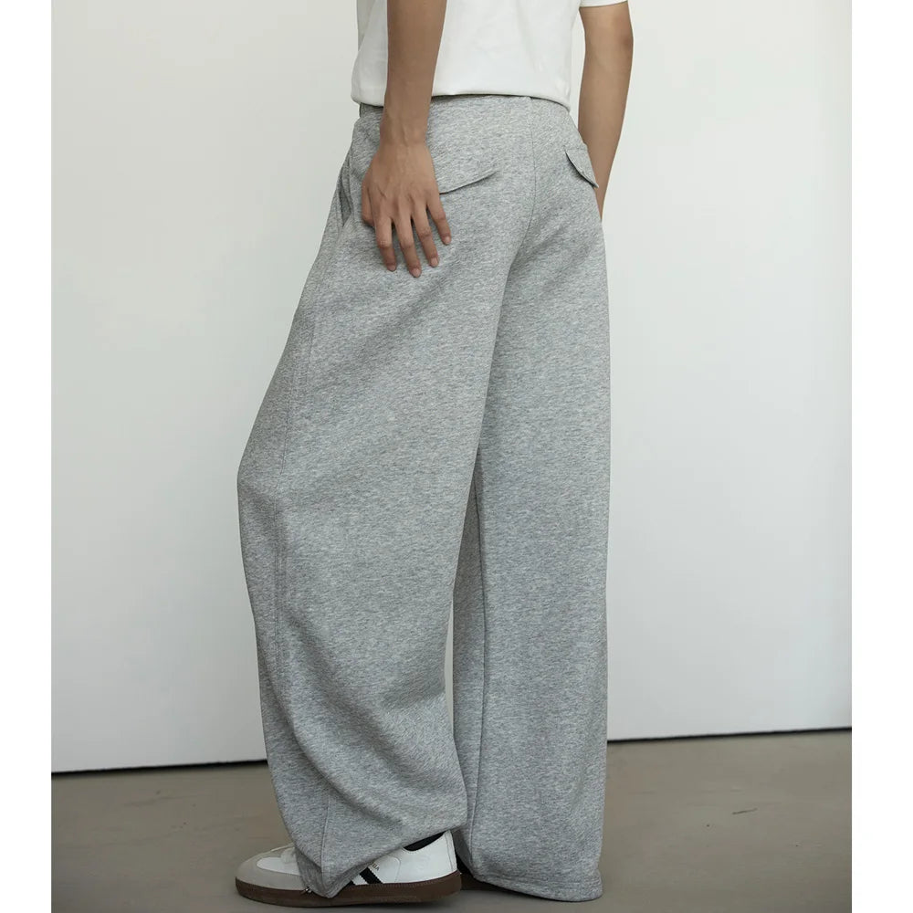 Elastic Waist Drawstring Sport Pants Men Streetwear Fashion Loose Casual Wide Leg Baggy Pants Trousers Joggers Sweatpants