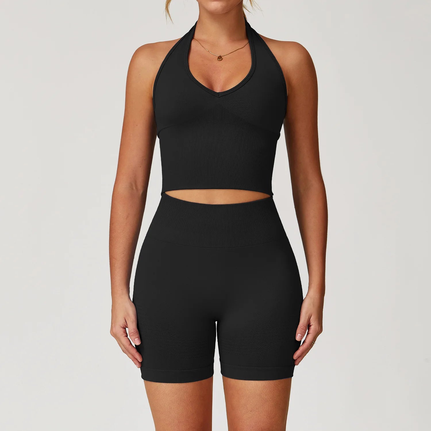 2/3/4PCS Yoga Set Gym Clothes Sportswear Seamless Yoga Suits For Women Fitness Long Sleeved Tracksuits Sports Bra Gym Leggings - ATFH
