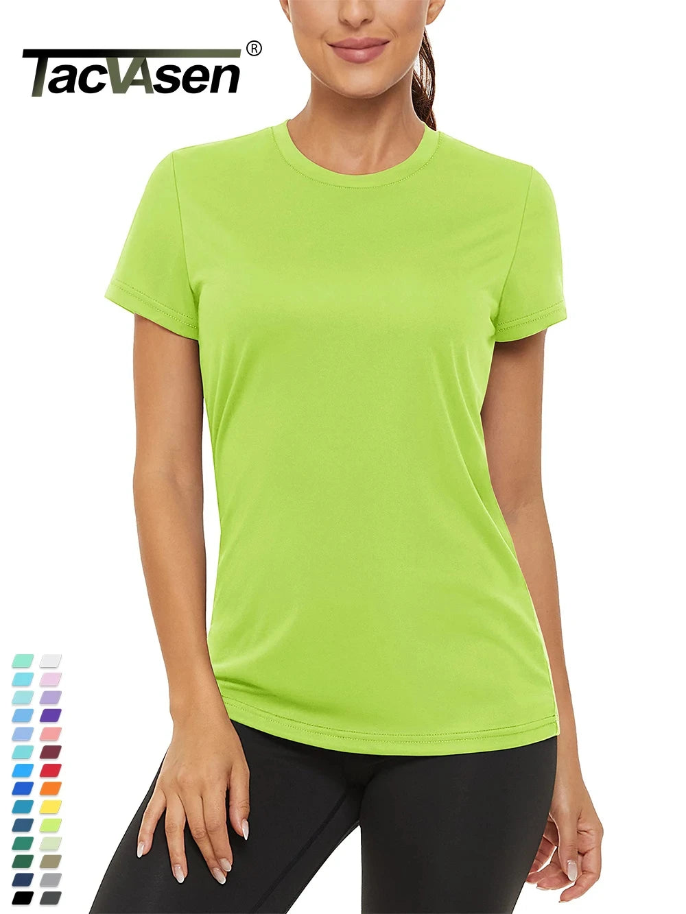 TACVASEN Summer Casual Performance T-shirts UPF 50+ Quick Dry Womens Sun Protection T-shirt Outdoor Running Swim Tee shirts Tops - ATFH