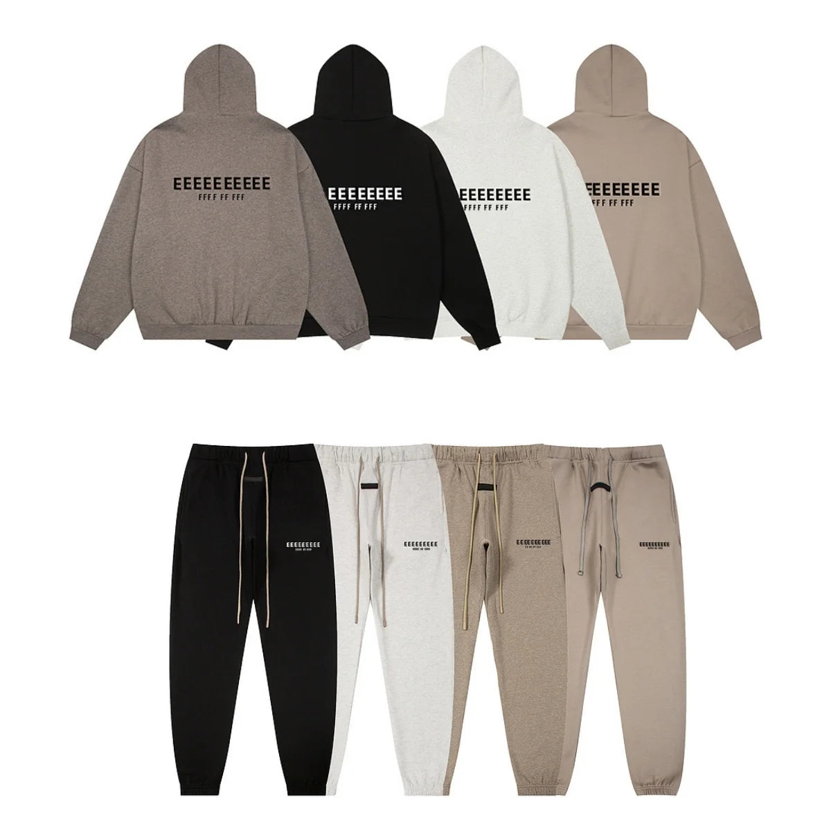Classic Brand Hoodies Sweatpants Set High Quality Fleece Sweatshirts Men's Hiphop Streetwear Oversize Tracksuits Hoodies Pants - ATFH