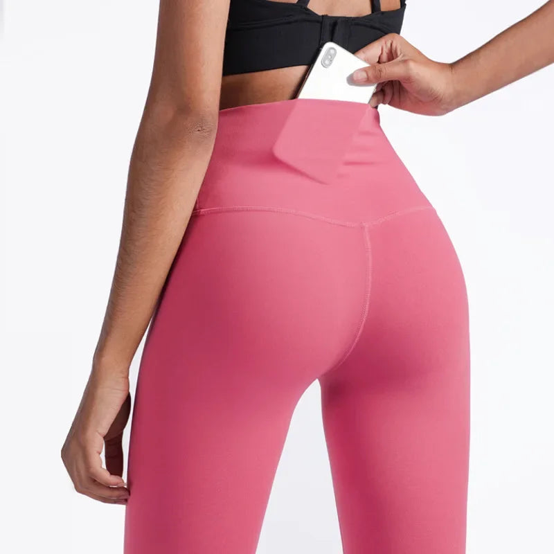 Women's 38 Colors Naked Feeling Yoga Leggings Women Sports Pants Tights Seamless Sport Femme Gym Leggins Workout Fitness Pants ATFH