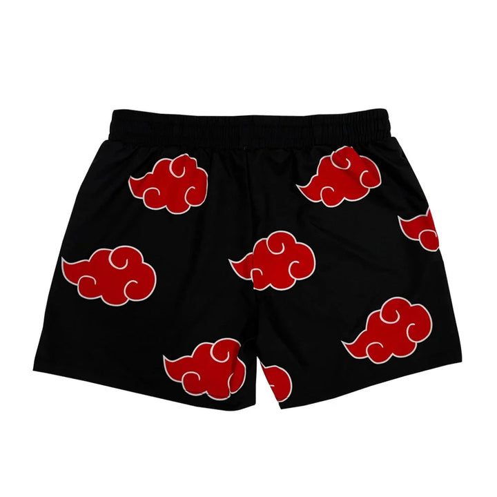 Summer New Men's Shorts Naruto Akatsuki 3D Fitness Exercise Running Shorts Oversized Breathable Quick Drying Sports Shorts