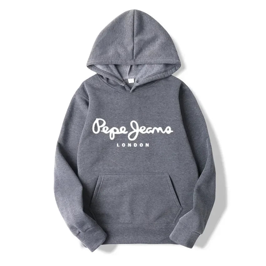 European and American Trendy Autumn/Winter New School Season Sports Hoodie Comfortable Loose PEPE Letter Printed Casual Jacket