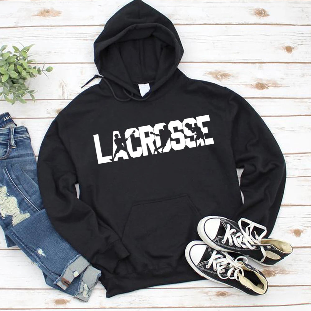 Lacrosse Hoodie Lacrosse Fan Gift Love Sport Print Sweatshirt Hoodie - ATFH