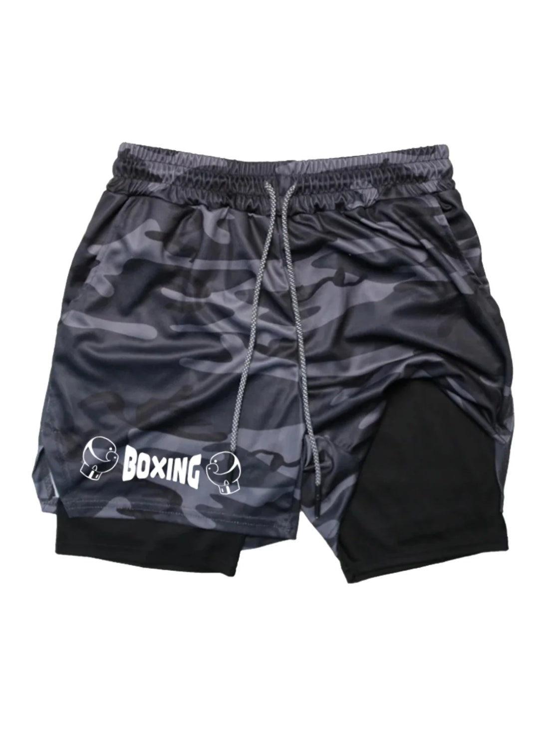 Men's 2025 New Summer Boxing Fitness 2-in-1 Shorts Breathable Sports Training Shorts