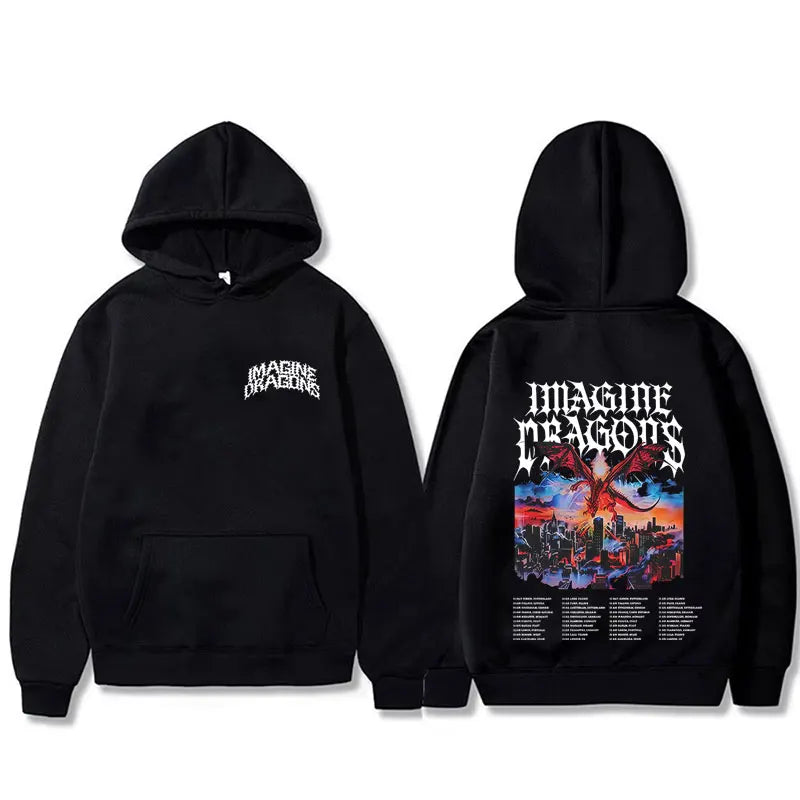 Imagine Dragons Band Loom World Tour 2026 Hoodie Men Women Rock Punk Gothic Streetwear Male Casual Oversized Pullover Hoodies - ATFH