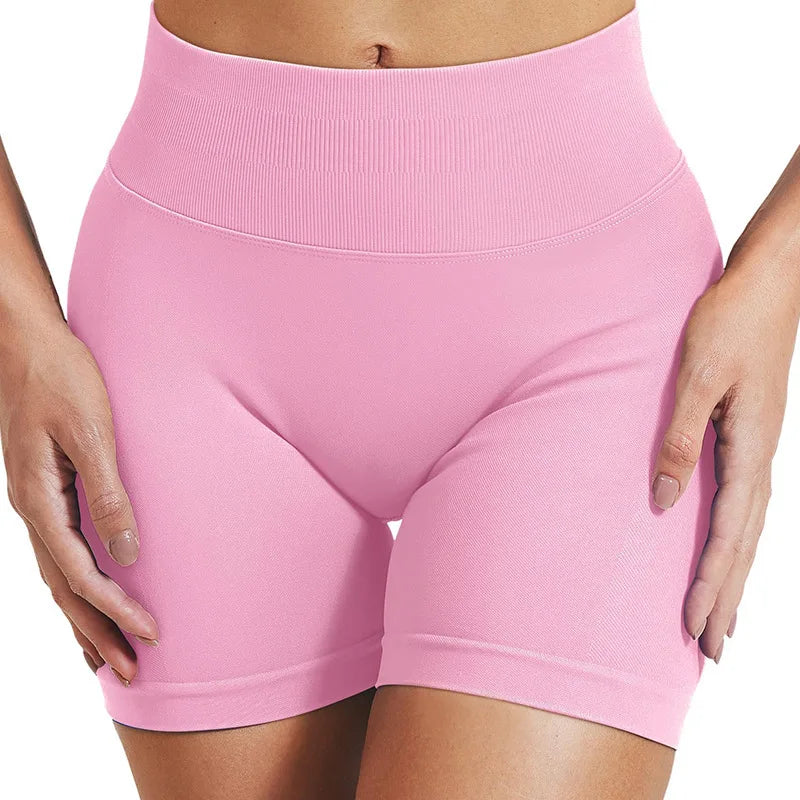 4.5''Shorts Seamless Low Ribbed Waistband Gym Shorts Scrunch Bum Yoga Shorts Booty High Stretch Running Bike Shorts Tahsi Fashion House
