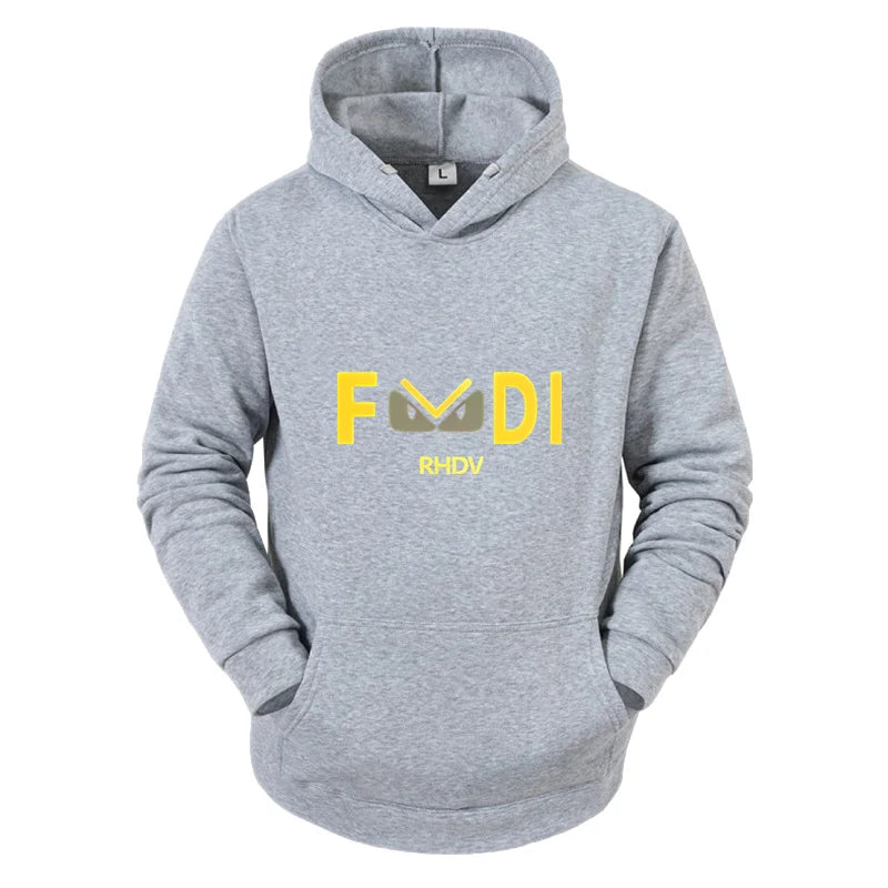 Fashionable Autumn and Winter Casual Men's and Women's Fleece Street Hip-Hop Harajuku Sports Top 2025 Trendy Hooded Clothing