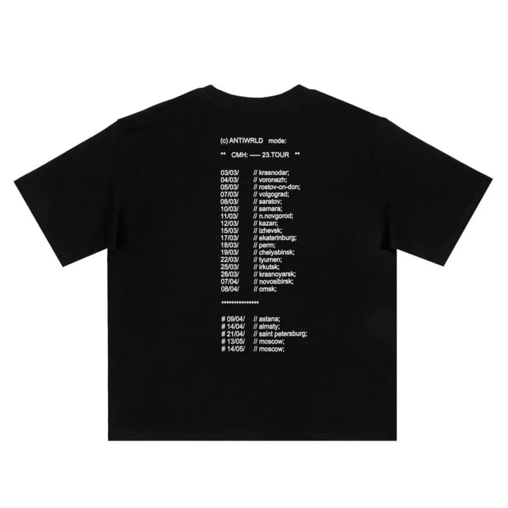 Harajuku Men's T-Shirt Y2k Black Style Letter Print Tshirt Fashion Oversized Tops Gothic Graphic Tees Summer Streetwear Clothing - ATFH