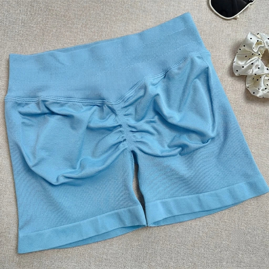 Seamless Yoga Workout Shorts for Women Low Waist Butt Lift Biker Shorts Gym Fitness Activewear Sports Training Shorts