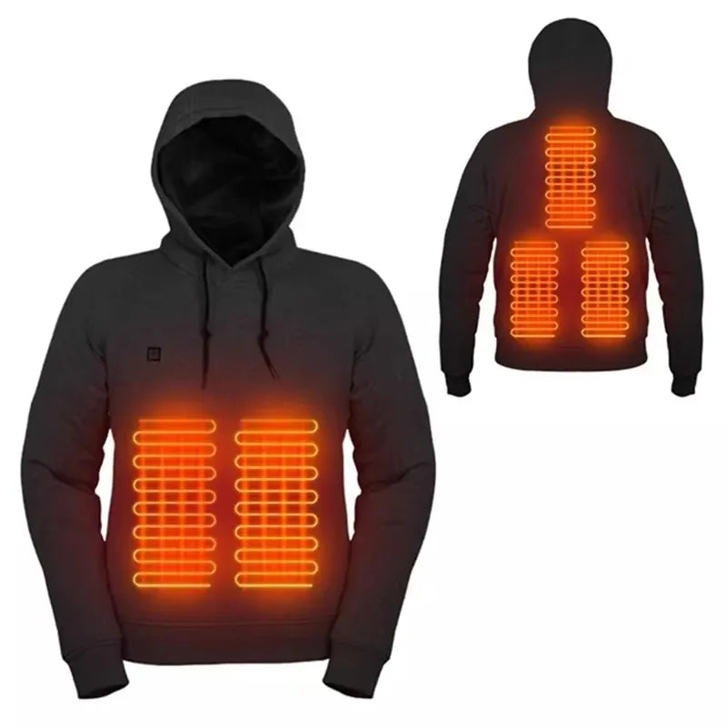Women USB Heating Hoodies men Vintage Gothic Heated Jacket Long Sleeve Streetwear Loose Coats Harajuku Sweatshirts - ATFH