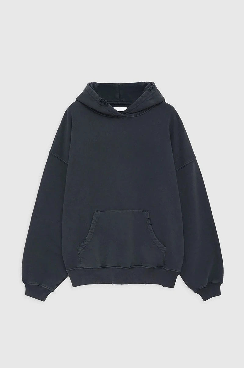 2026 Autumn Spring New North American Niche Classic Letter Printing Dyeing Fried Color Old Washing Water Women's Hooded Sweater - ATFH