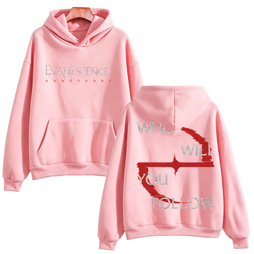 Evanescence Who Will You Follow Hoodie Unisex Gothic Rock Band Sweatshirts Long Sleeve Fans Concert Streetwear Unisex Loose Tops