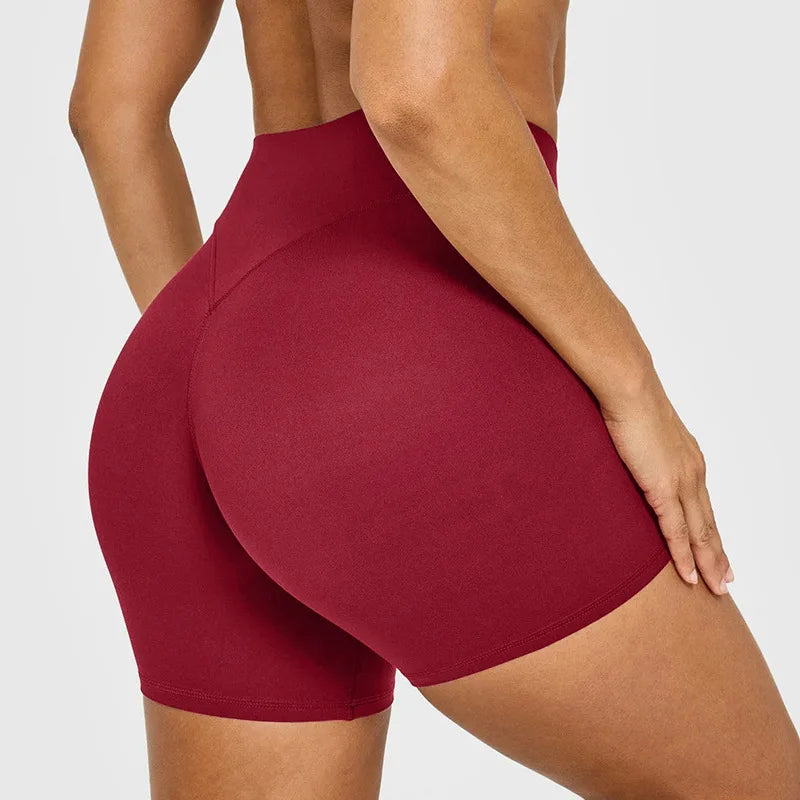 Women Halter Deep V Sports Bra High Waist V Cut Yoga Shorts Soft Stretch Gym Pilates Training Fitness Athletic Active Wear
