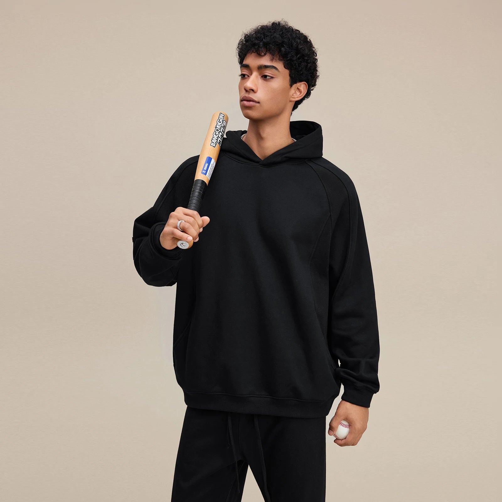2025 Autumn Winter American Curved Colorblock Fleece Hoodie Men Streetwear Pullover Hoodies Long Sleeve with Pocket Oversized - ATFH