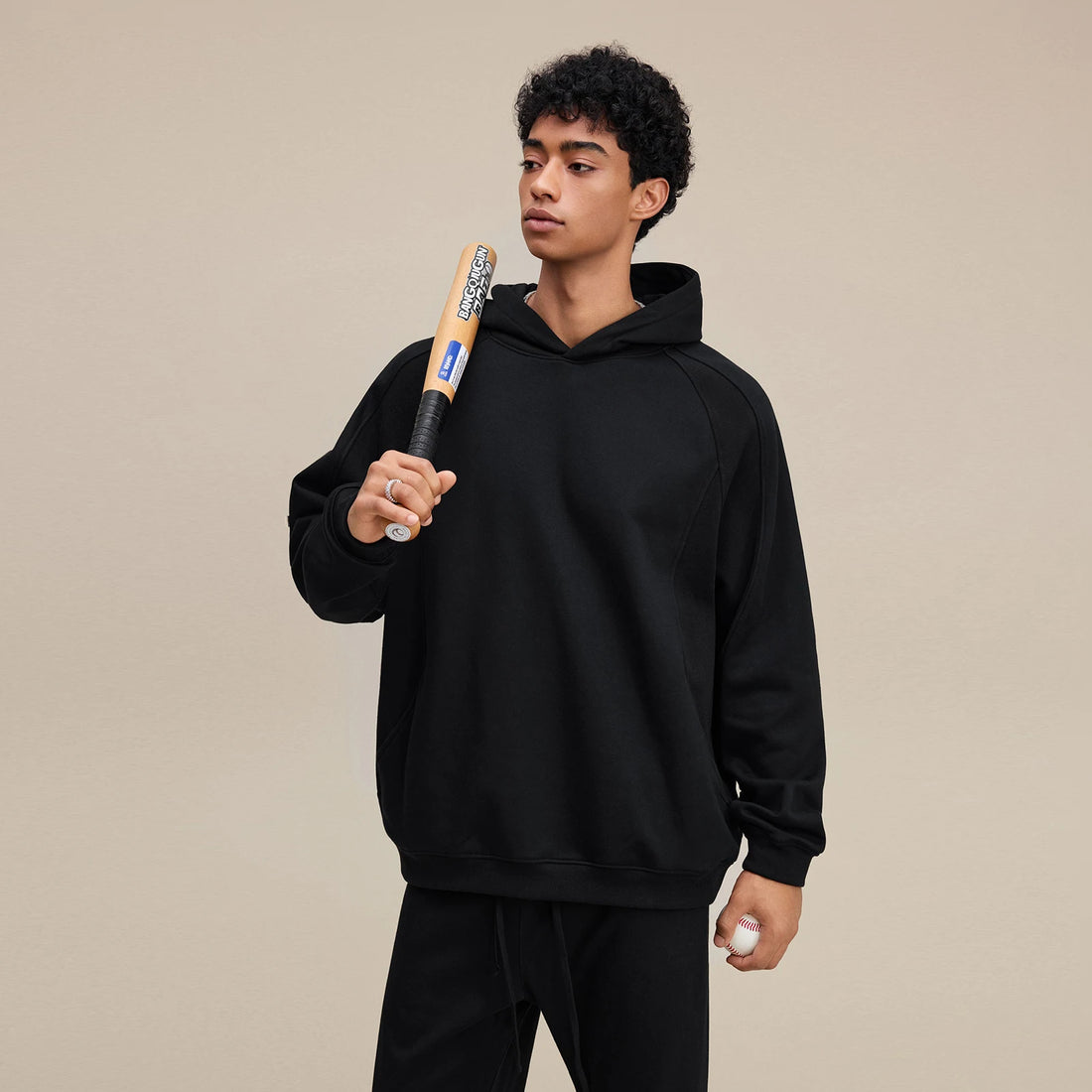 2025 Autumn Winter American Curved Colorblock Fleece Hoodie Men Streetwear Pullover Hoodies Long Sleeve with Pocket Oversized - ATFH
