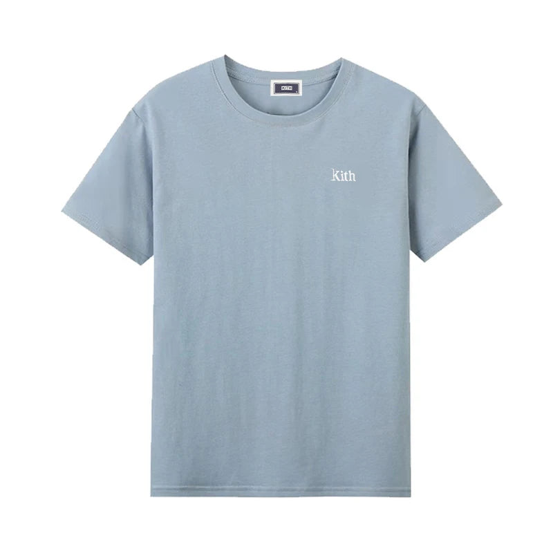 Korean style Summer Quality Cotton Men Women T-shirt Small Icon Embroidered Logo Couple Casual Loose O-Neck Short Sleeve Tees ATFH