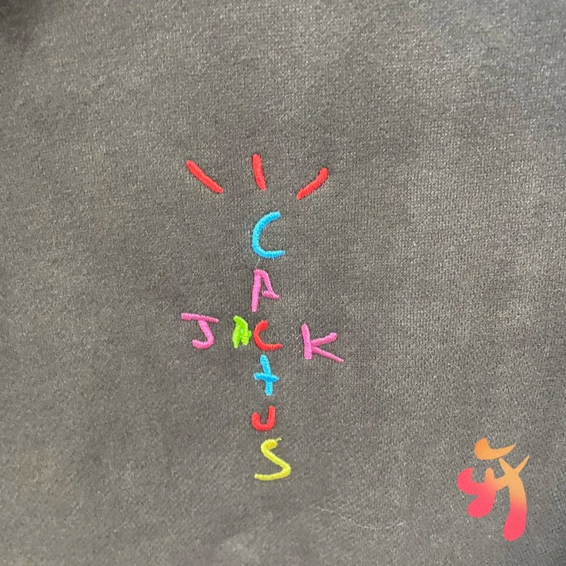 Winter Cactus Jack Hoody Colorful Foam Letter Fleece 1:1 Quality Embroidery Logo Hooded Sweatshirts Hiphop Street Kanye Hoodies - ATFH