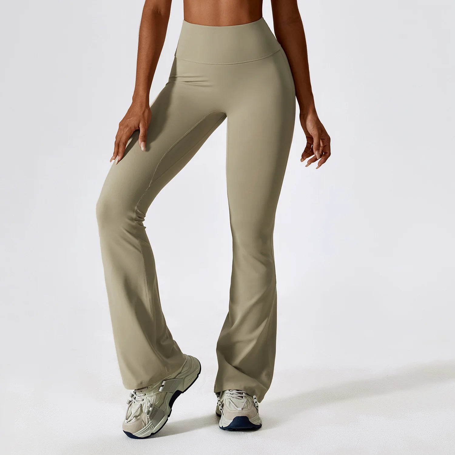 Flare Leggings Yoga Pants Women High Waist Wide Leg Pant Women Gym Workout Fitness Sports Tight Flared Pant Latin Dance Trousers ATFH