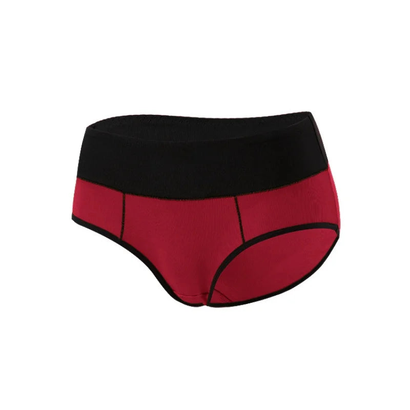 CINOON Women's Mid Waist Briefs Color Block Stretchy Double Layer Crotch Breathable Panties Soft No Roll Down Daily Underwear