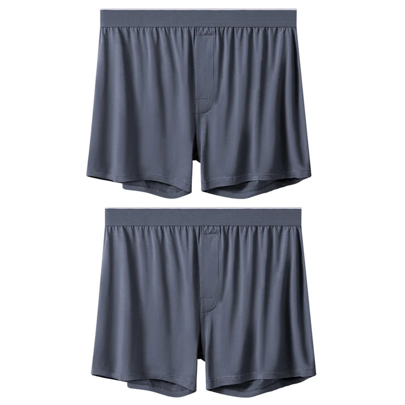 1/2Pcs Modal Mens Aro Pants Seamless Loose Solid Color Breathable Panties Elastic Underwear Boxer Shorts Homewear Underpants
