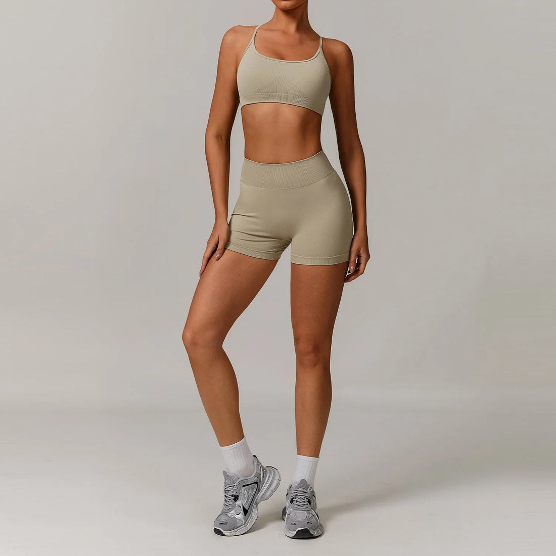 Yoga Set 2/3PCS Gym Clothes Sportswear Yoga Suits For Women Long Sleeve Crop Top Fitness Set Tracksuits Sports Bra Gym Leggings - ATFH