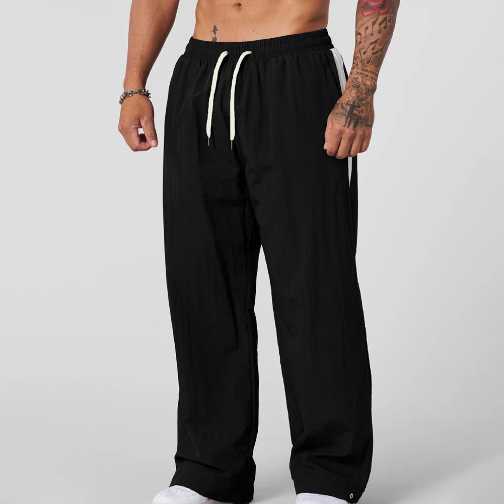 Men Sports Jogging Pants Male Breathable Fitness Sweatpants Loose Wide Leg Casual Trousers Men's Clothes