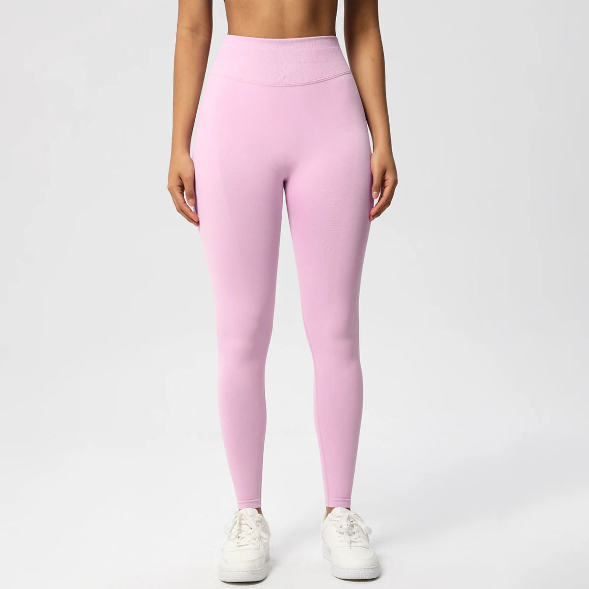 Seamless Women Solid Waist Yoga Pants Three-section Waist Sexy Hip-lifting Tight Sports Pants Fitness Exercise Yoga Pants - ATFH