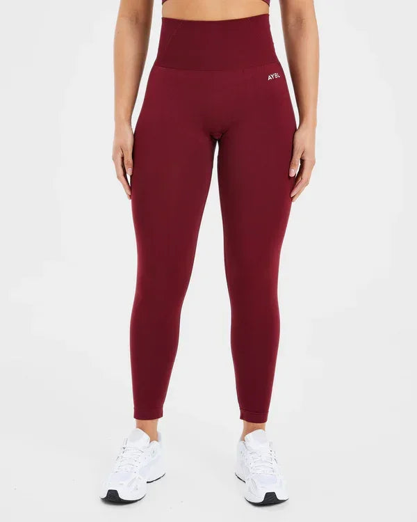 AYBL New Release Women‘s Low Ribbed Band Scrunch Seamless Yoga Pants Gym Leggings Fitness Sweat Wicking Stretch Workout Tights - ATFH