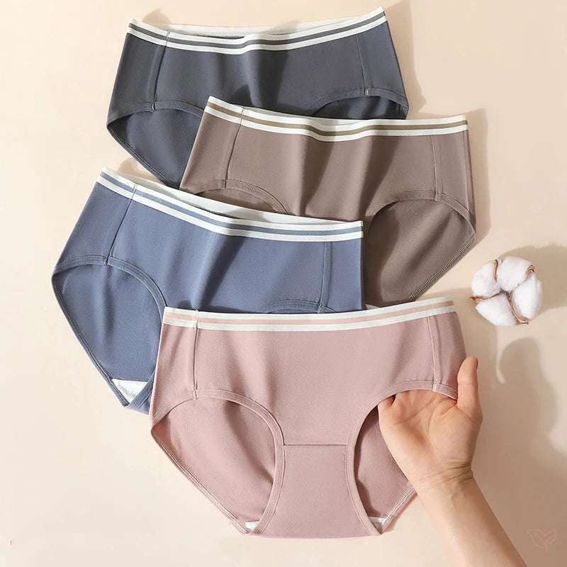 7PCS/Set Cotton Women Panties Breathable Underwear Week Pants Girls Briefs Solid Panty Underpants Sexy Low Waist Female Lingerie