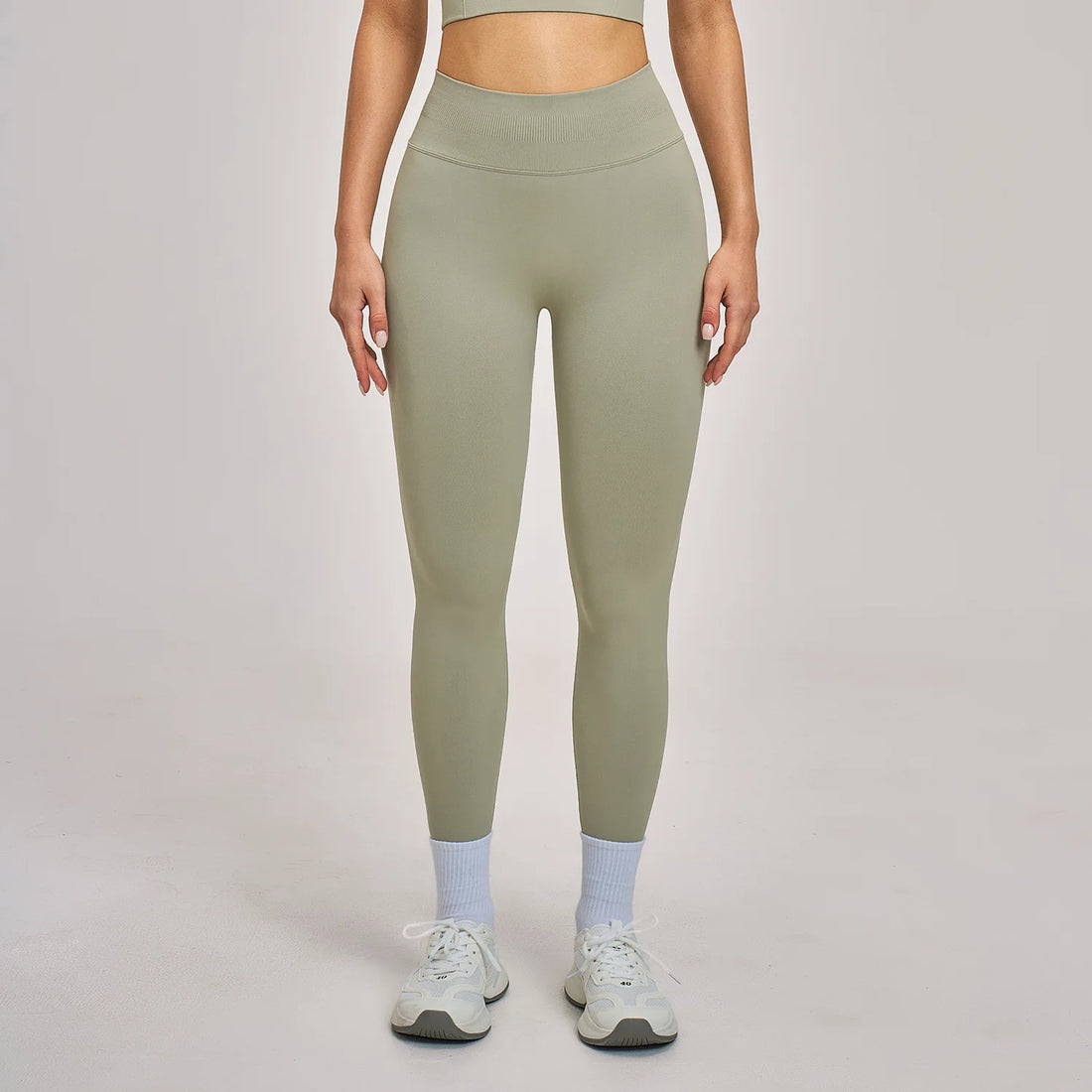 Customized LOGO women's peach buttocks seamless belly tight yoga pants running sports quick-drying fitness trousers - ATFH