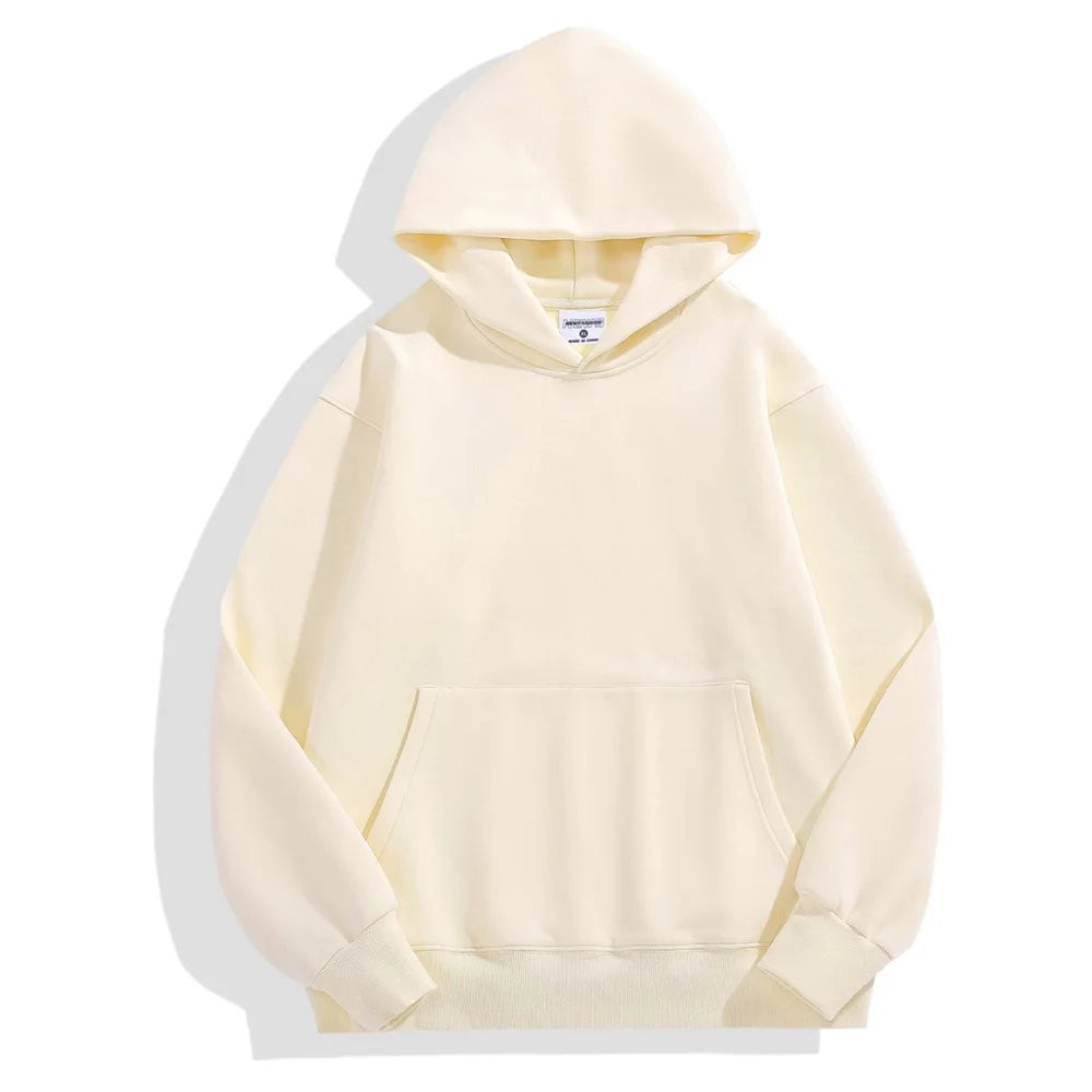 16.9oz 480gsm Heavy Weight Cotton Plus Velvet Hooded Sweater Men Thickened Tight Polar Fleece Pullover Hoodie Women Sweatshirt ATFH