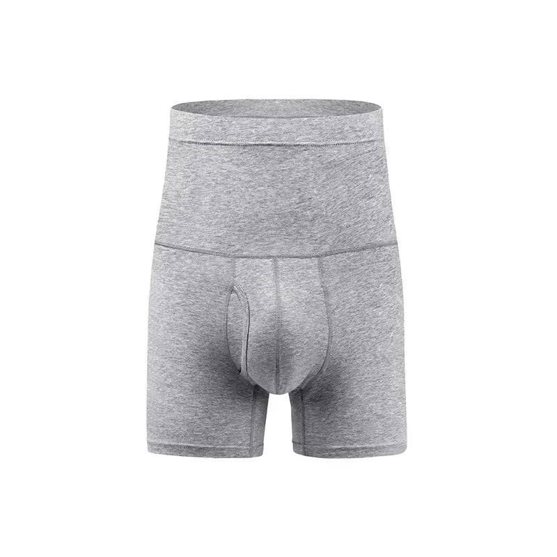 High Waist Cotton Boxers Men Abdominal 150KG Sports Bodyshape Panties Plus Size 9XL 8XL Underpants Warm Belly Protection Shorts
