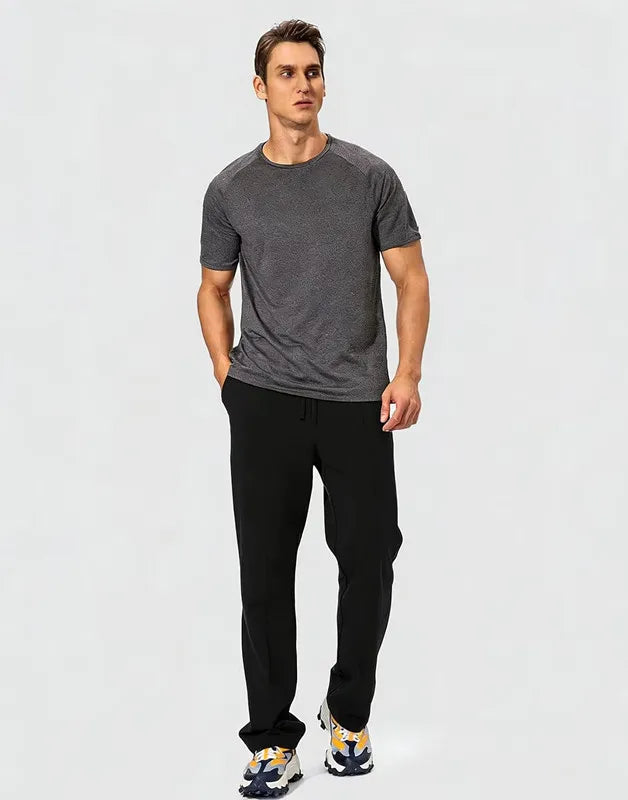 Hot selling Spring and Autumn men's fashionable casual solid color pants, loose tight rope straight leg pants