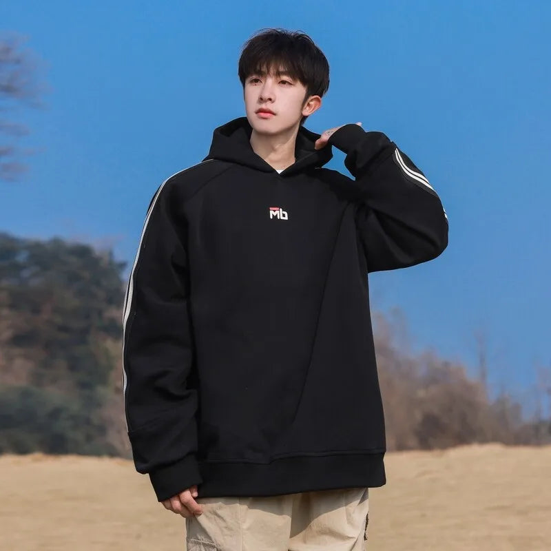 MB Men's Printed Hoodies 2025 New Korean Hoodie Street Trend Outdoor Travel Clothing Fishing Sports Tops - ATFH