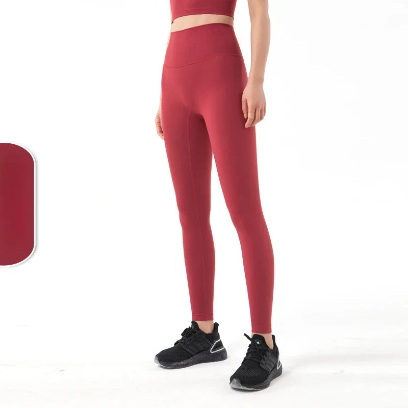 Women's 38 Colors Naked Feeling Yoga Leggings Women Sports Pants Tights Seamless Sport Femme Gym Leggins Workout Fitness Pants ATFH